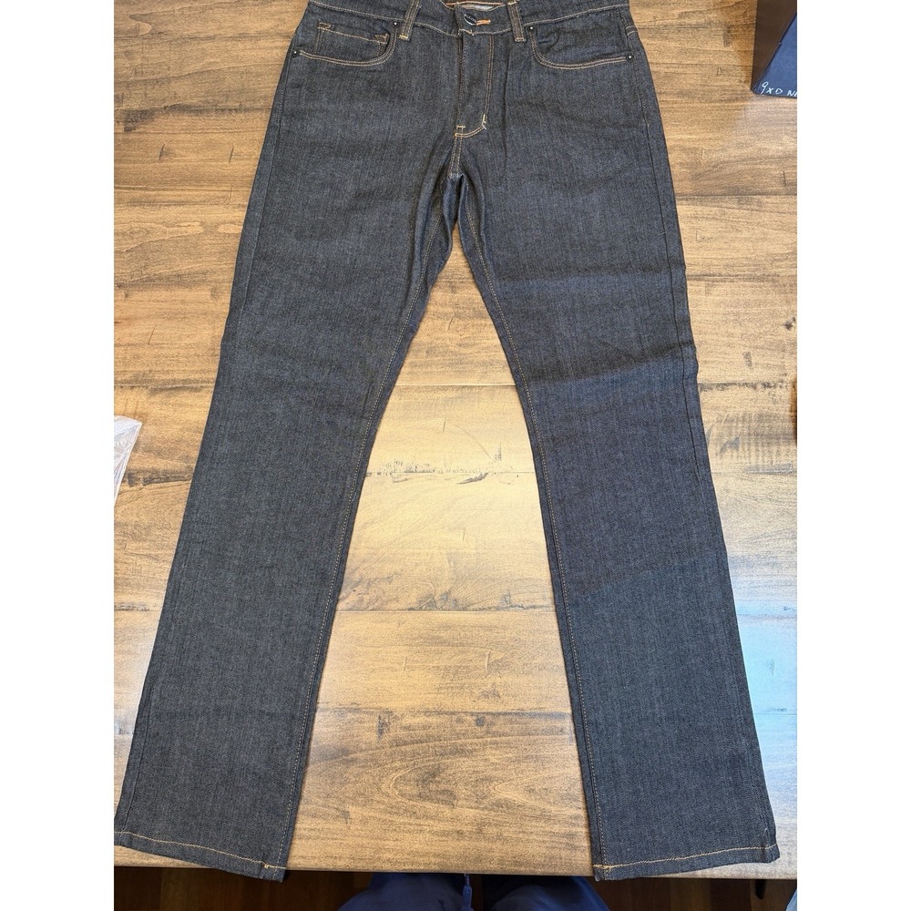 BLK WD Men's  Slim Straight Black Jeans,‎ Size 30/30, Black Wood Denim Co.